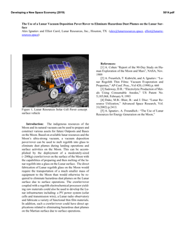 The Use of a Lunar Vacuum Deposition Paver/Rover To