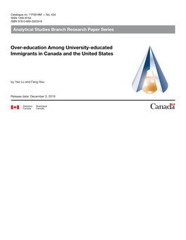 Over-Education Among University-Educated Immigrants in Canada and the United States