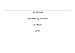 Lanarkshire Outcome Agreement 2017/20