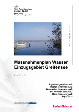Download Bericht Massnahmenplan Wasser – Einzugsgebiet Greifensee