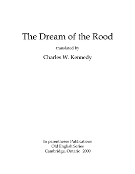 The Dream of the Rood