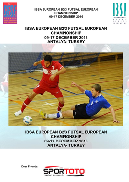 Turkey Ibsa European B2/3 Futsal