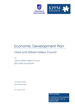 Clare & Gilbert Valleys Economic Development Plan 2018