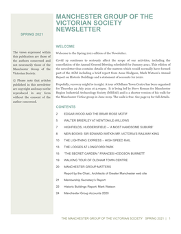Manchester Group of the Victorian Society Newsletter Spring 2021