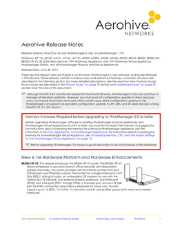 Aerohive Release Notes