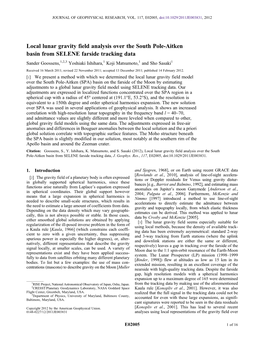 Local Lunar Gravity Field Analysis Over the South Poleaitken Basin from SELENE Farside Tracking Data