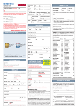 BOC HKGCC VISA Card Application Form