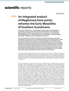 An Integrated Analysis of Maglemose Bone Points Reframes the Early