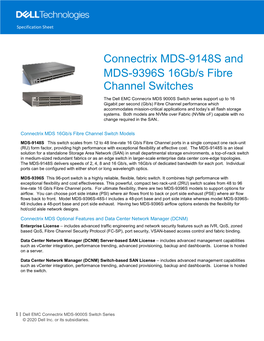 Connectrix Switch MDS-9000S Tech Specs