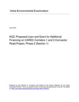 CAREC Corridors 1 and 3 Connector Road Project, Phase 2 (Section 1)