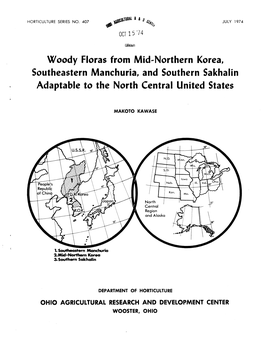 Woody Floras from Mid-Northern Korea, Southeastern Manchuria, and Southern Sakhalin Adaptable to the North Central United States