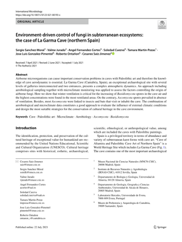 Environment-Driven Control of Fungi in Subterranean Ecosystems: the Case