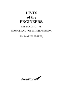 LIVES of the ENGINEERS. the LOCOMOTIVE