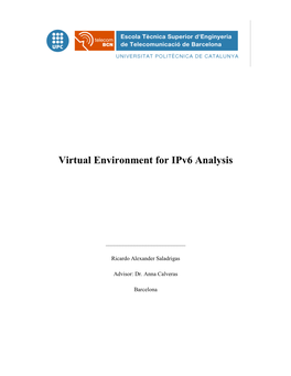 Virtual Environment for Ipv6 Analysis