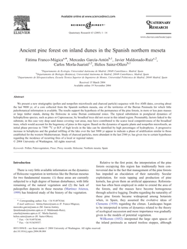 Ancient Pine Forest on Inland Dunes in the Spanish Northern Meseta