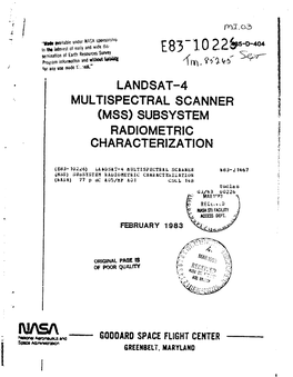 Landsat 4 with Previous Landsats