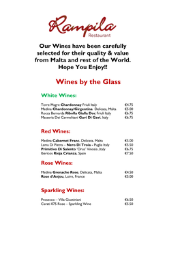 Wines by the Glass