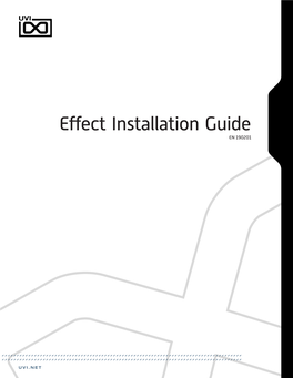 UVI Effect | Installation Guide