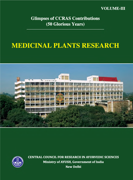 Medicinal Plants Research
