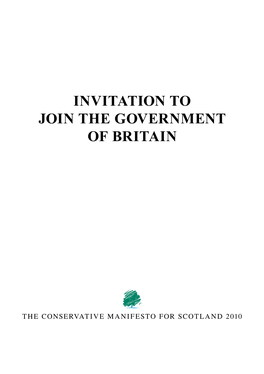 Invitation to Join the Government of Britain