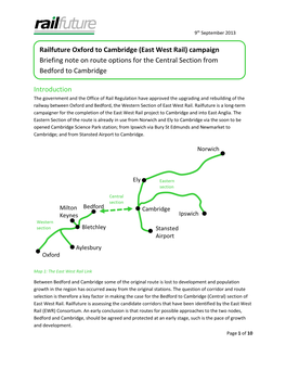 Introduction Railfuture Oxford to Cambridge (East West Rail)