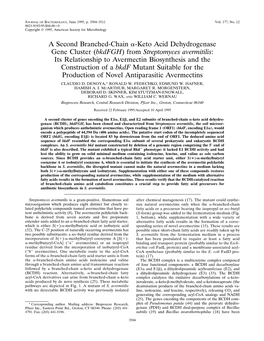 Keto Acid Dehydrogenase Gene Cluster