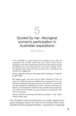 Guided by Her: Aboriginal Women's Participation in Australian Expeditions