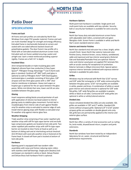 Patio Door Multi‐Point Lock Hardware Is Available