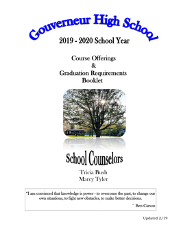 Course Offerings & Graduation Requirements Booklet