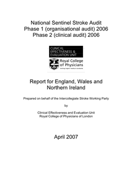 National Sentinel Stroke Audit 2006