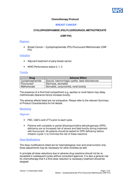 Fluorouracil-Methotrexate (CMF PO)