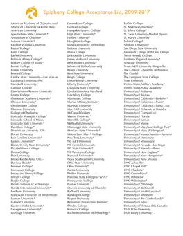 Epiphany Comprehensive College List