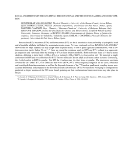 Local Anesthetics in the Gas-Phase: the Rotational Spectrum of Butamben and Isobutam- Ben