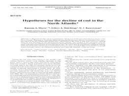 Hypotheses for the Decline of Cod in the North Atlantic*