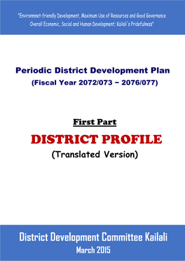 1.2 District Profile Kailali English Final 23 March