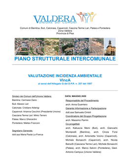 Piano Strutturale Intercomunale