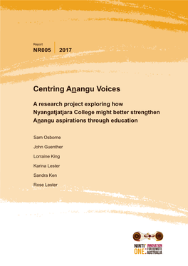 Centring Anangu Voices