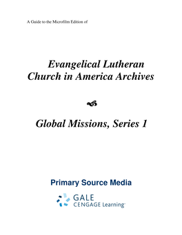 Evangelical Lutheran Church in America Archives Global