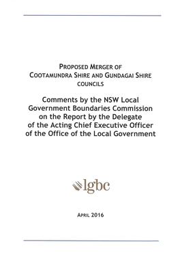 Cootamundra and Gundagai 1 Local Government Boundaries Commission