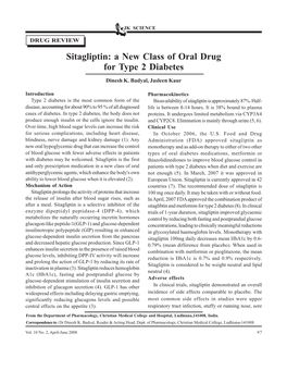 Sitagliptin: a New Class of Oral Drug for Type 2 Diabetes