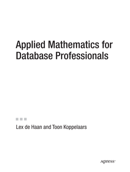 Applied Mathematics for Database Professionals