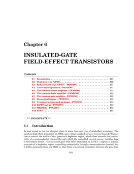 6 Insulated-Gate Field-Effect Transistors