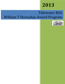 Tidewater BSA William T Hornaday Award Program