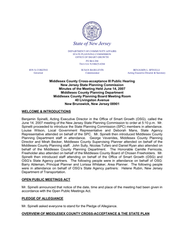 Middlesex Public Hearing Minutes