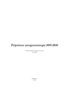 Peipsimaa Arengustrateegia 2019-2030