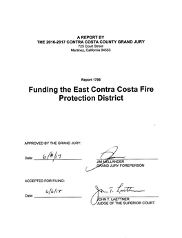 Funding the East Contra Costa Fire Protection District