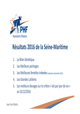 Résultats 2016 De La Seine-Maritime
