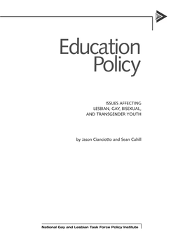 Education Policy: Issues Affecting Lesbian, Gay, Bisexual, and Transgender Youth