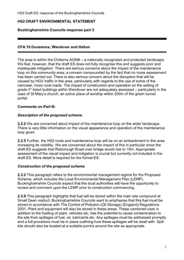 HS2 Draft Environmental Statement Buckinghamshire Councils