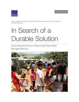 In Search of a Durable Solution: Examining the Factors Influencing